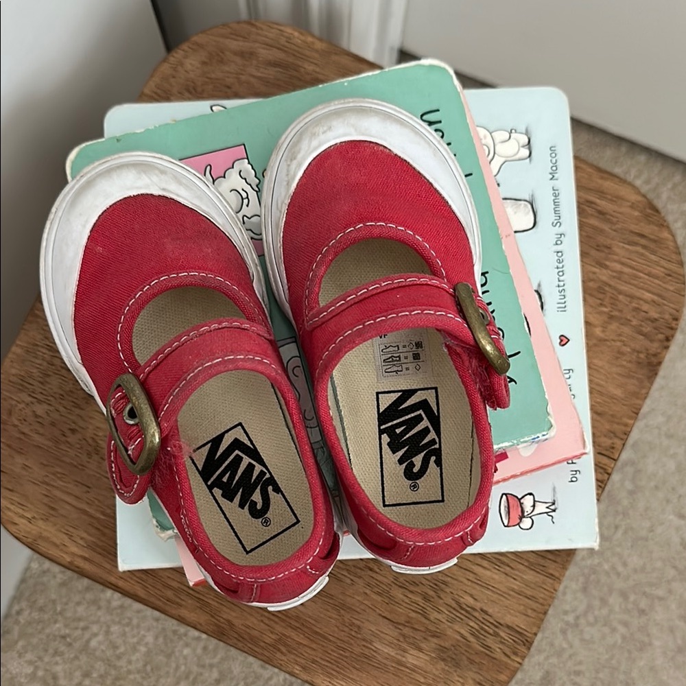 VANS RED MARY JANES - TODDLER SIZE 6.5